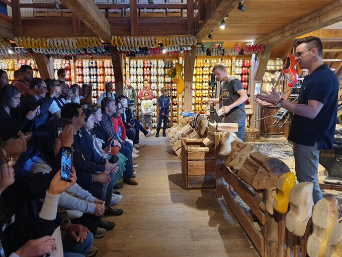 Image of a workshop of how clogs and made in Zaanse Schans