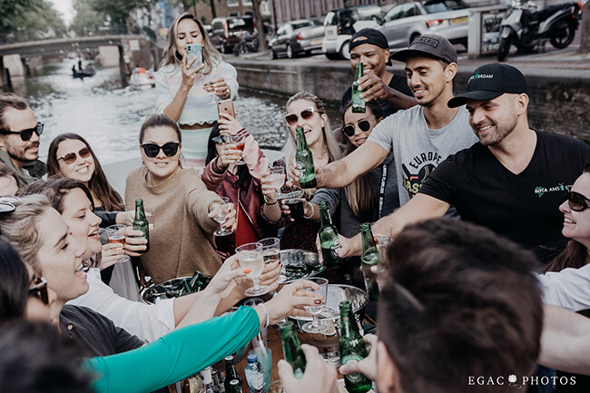 Image of private tour in Amsterdam by boat with Route Amsterdam Tours