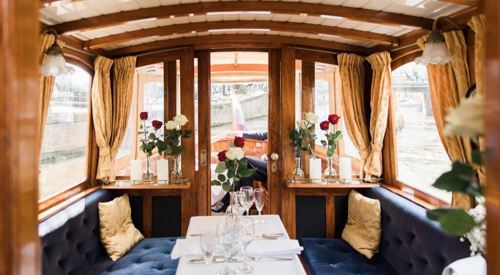 Image of romantic boat for marriage proposal