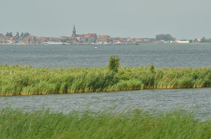 Image of bucolic landscape of marken and Volendam